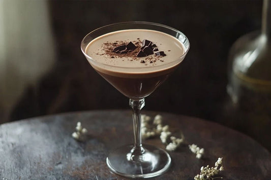 Kadifemsi hoşgörülü çikolata martini kokteyl