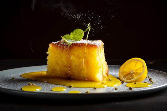 Narenciye ile Zesty Lemon Polenta Pastası