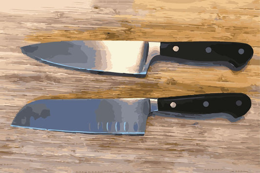 Bir şefin bıçağı ve Santoku arasındaki fark nedir?