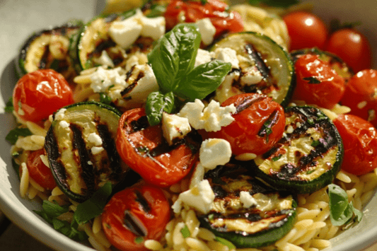 Limon Vinaigrette ile Yaz Sebzesi Orzo Salatası