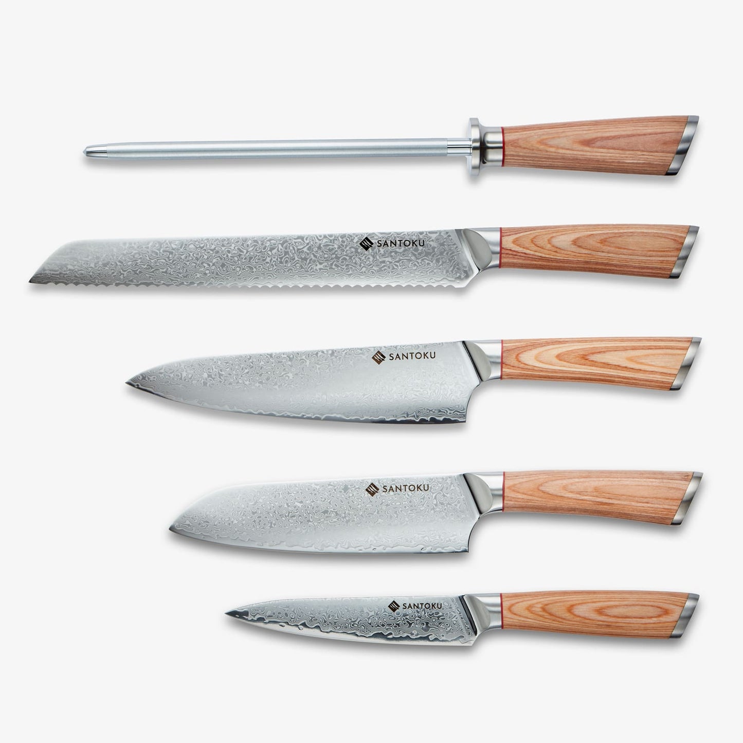 Haruta (はるた) 5 adet Set VG10 Damascus Steel Mutfak Bıçakları