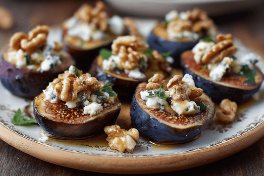 Honey Roasted Figs with Goat Cheese and Walnuts