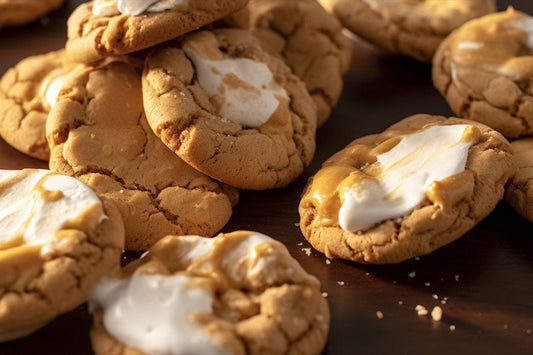 Fluffernutter Cookies AKA Peanut Butter Marshmallow Cookies