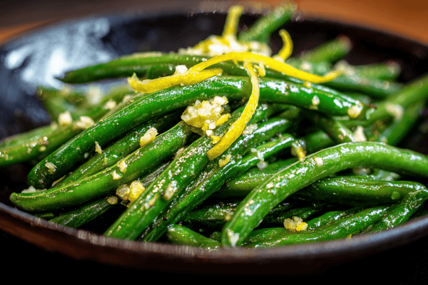 Buttered Garlic Runner Beans with Lemon Zest