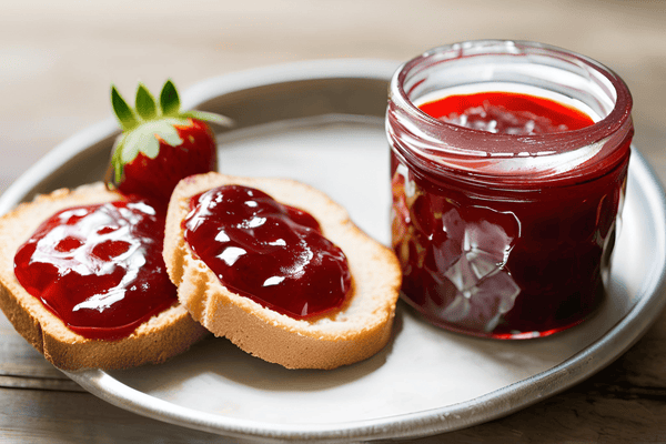 Homemade Strawberry Jam with a Touch of Lemon