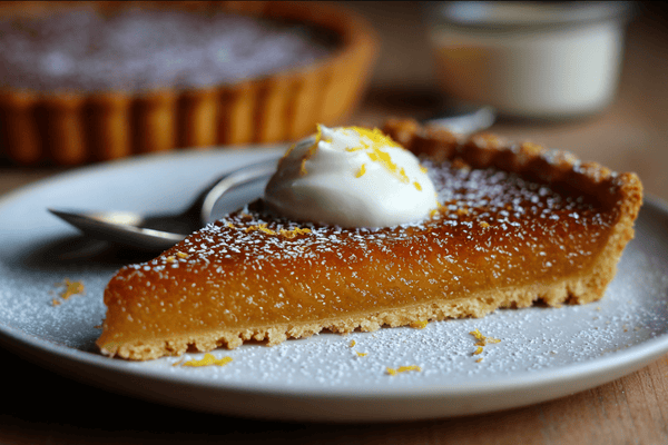 Golden Treacle Tart with Buttery Shortcrust and Lemon Zest