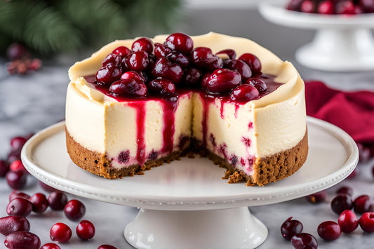 Gingersnap kabuklu kızılcık cheesecake