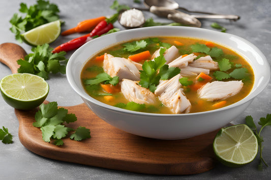 Caldo de Pollo veya sebzeli doyurucu tavuk çorbası