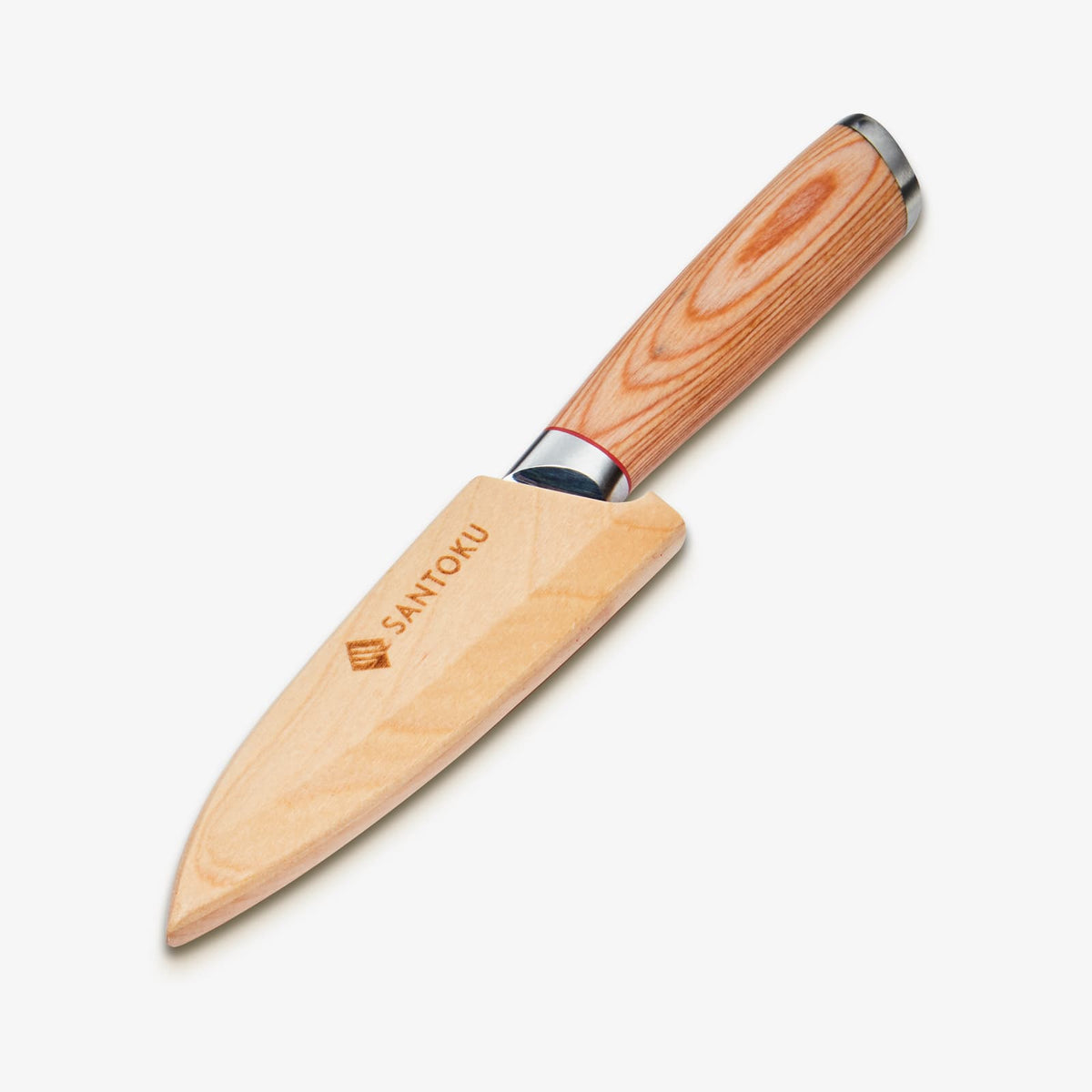 Haruta 4 Inch VG10 Japanese Damascus Steel Paring Knife with Wooden Handle & Scabbard