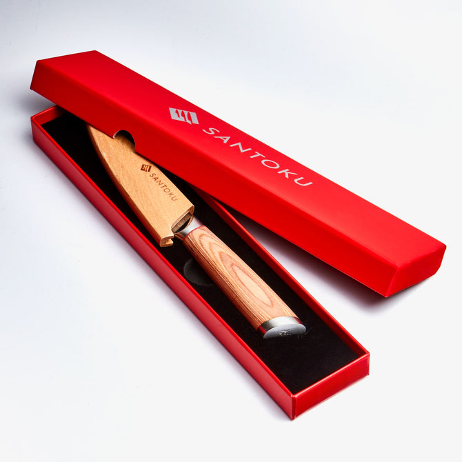 Haruta 4 İnç VG10 Ahşap Saplı ve Kınlı Japon Şam Çelik Soyma Bıçağı