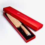 Haruta 7 İnç VG10 Ahşap Saplı ve Kınlı Japon Şam Çelik Nakiri Bıçağı