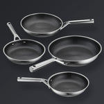 Hive Hybrid™ 8-Piece Pan & Lid Set (4 Frying Pans + 4 Matching Lids)