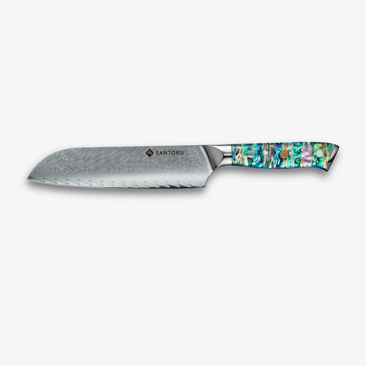 Chikashi Abalone Saplı Şam Çelik Bıçak Seti